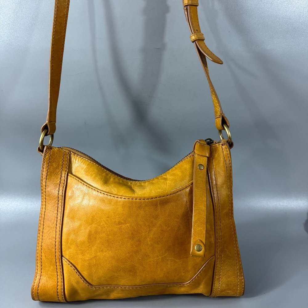FRYE Women's Melissa Zip Crossbody Bag, Mustard - Picture 5 of 16
